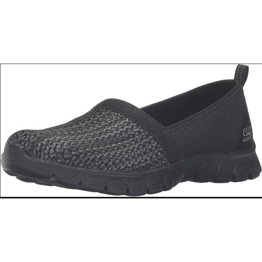 #1077 Sketchers Sport Women's EZ Flex 3.0 Fashion Sneakers Size 8 Black Slip On